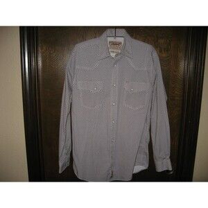Mens Rafter C Pro Flex 45 Geometric Pattern LS Western Cowboy Pearl Snap Shirt M